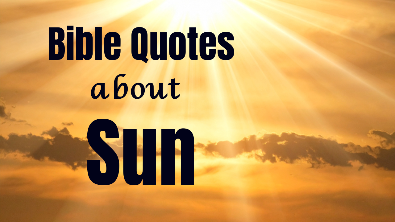 50+ Powerful Bible Quotes About Sun