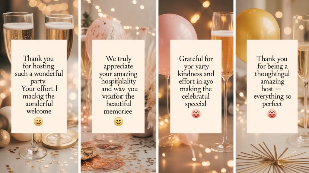 Short Thank You Messages for Party Host