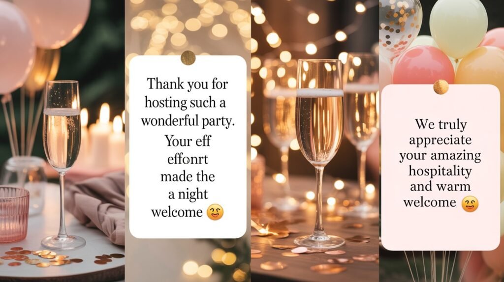Funny and Lighthearted Thank You Messages for Party Host