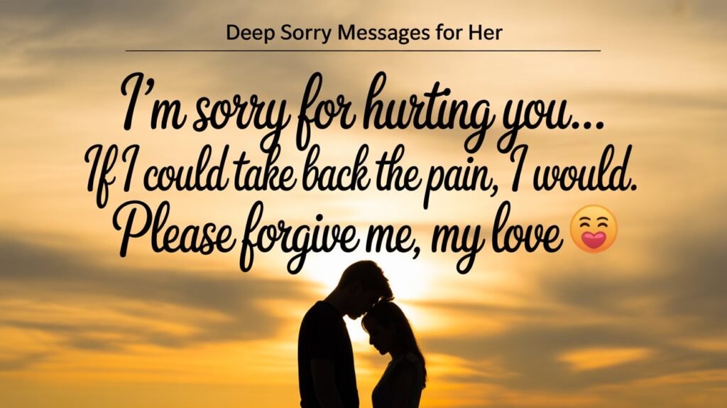 Short Deep Sorry Messages for Her That Hit Different