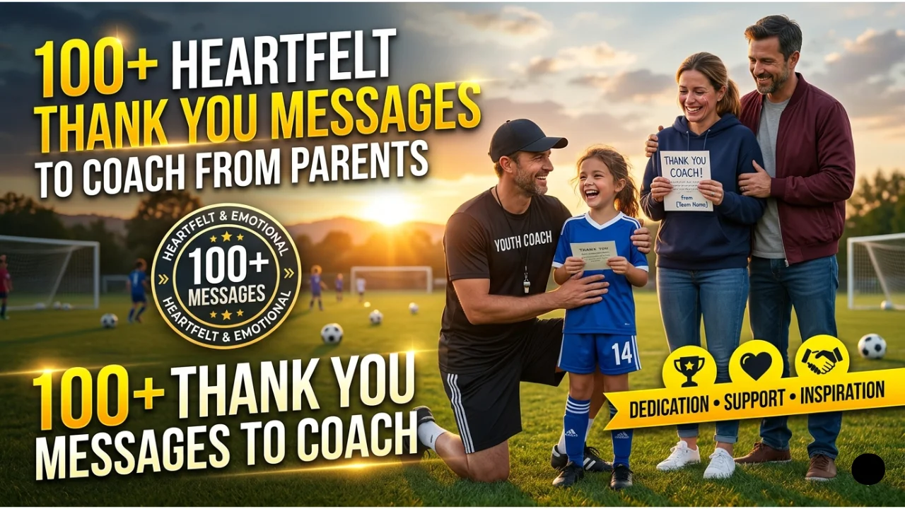 100+ Heartfelt Thank You Messages to Coach From Parents for Dedication, Support & Inspiration