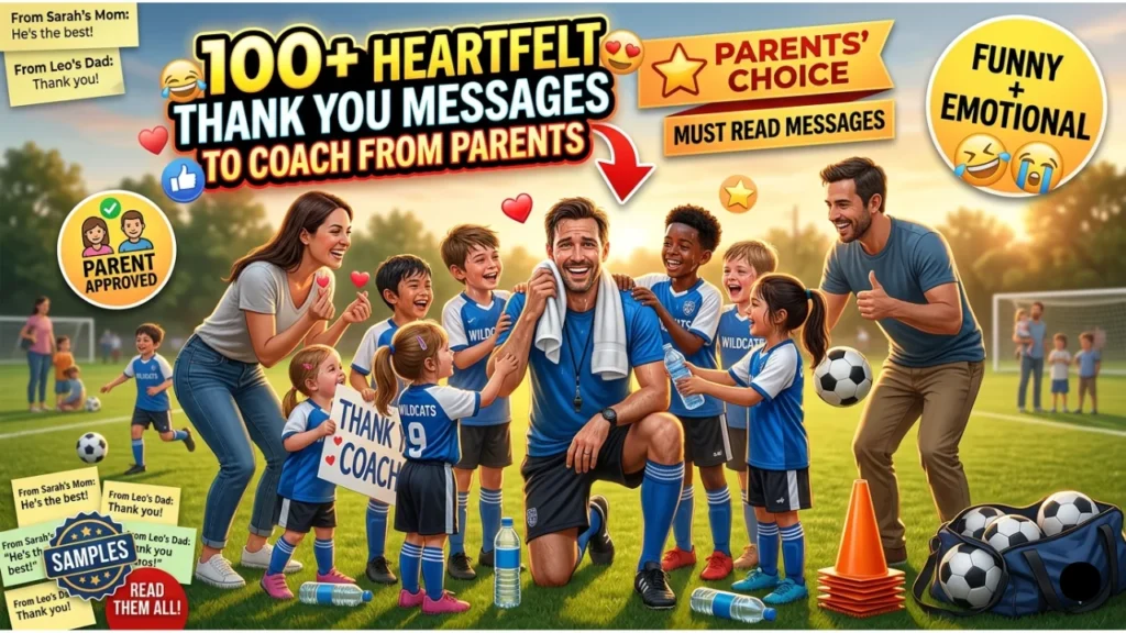 End of Season and Sport-Specific Thank You Messages to Coach